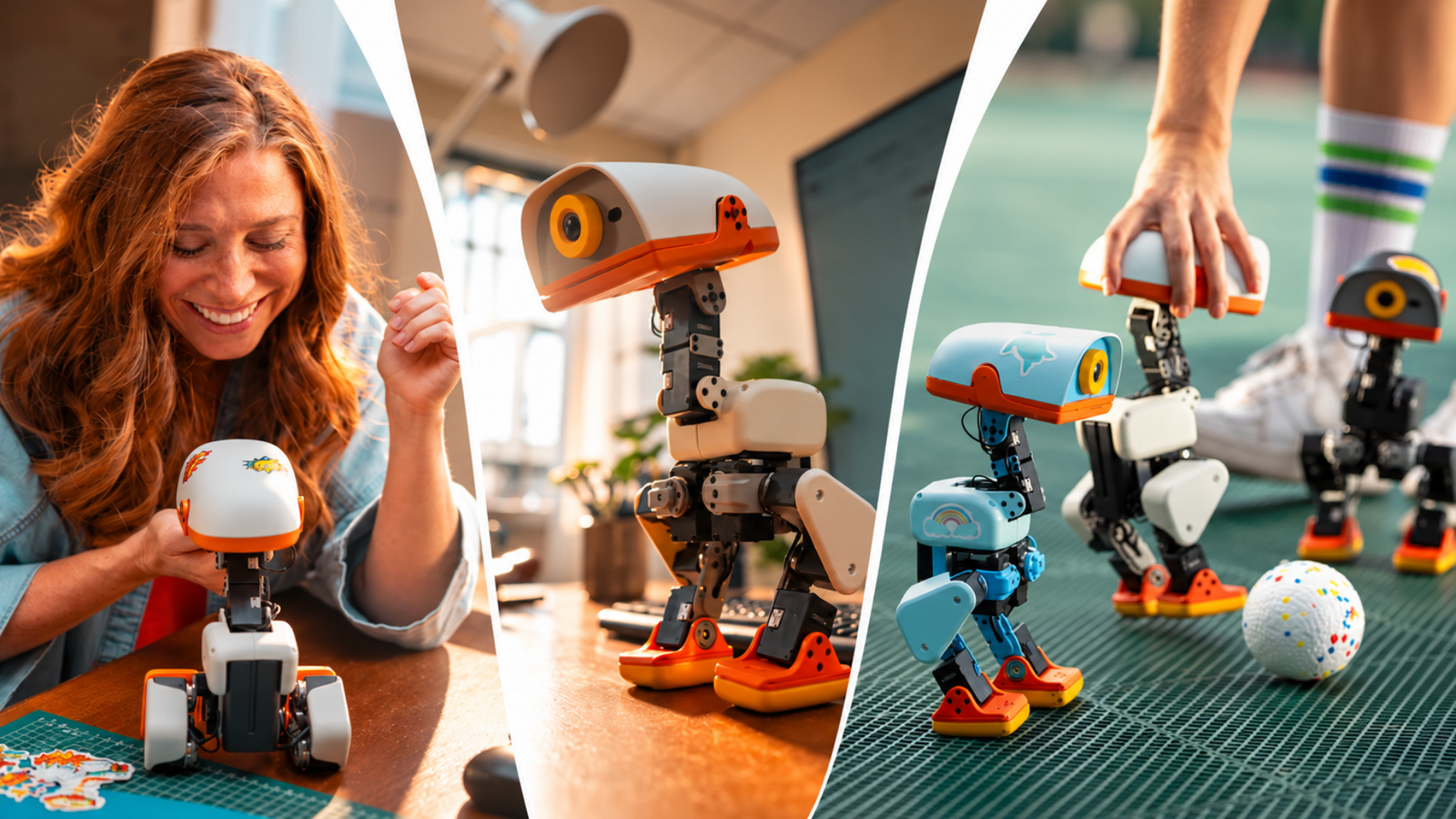 tre bilder på pollen robotics nya microduck