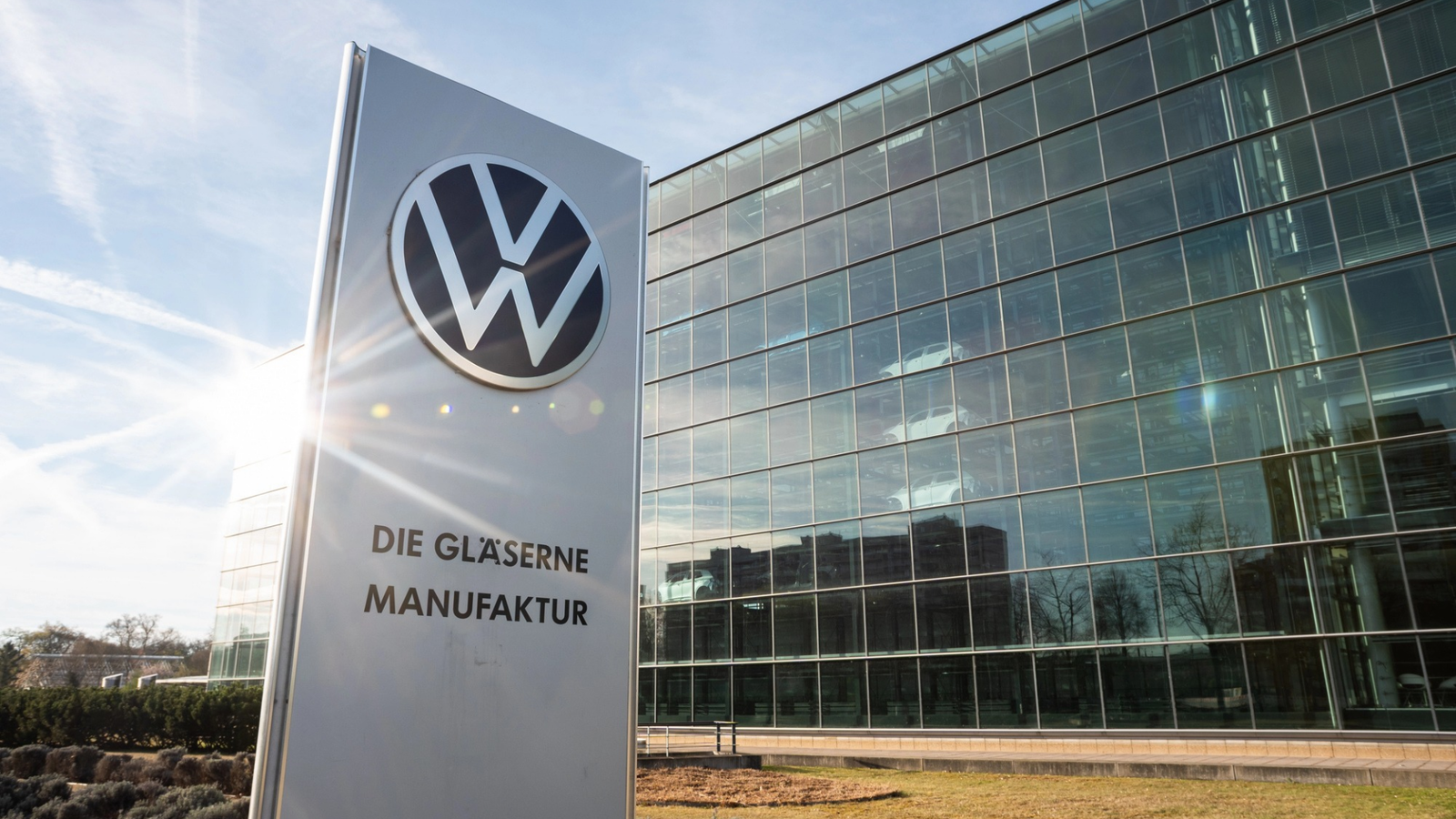 bild utanför volkswagens kontor i tyskland
